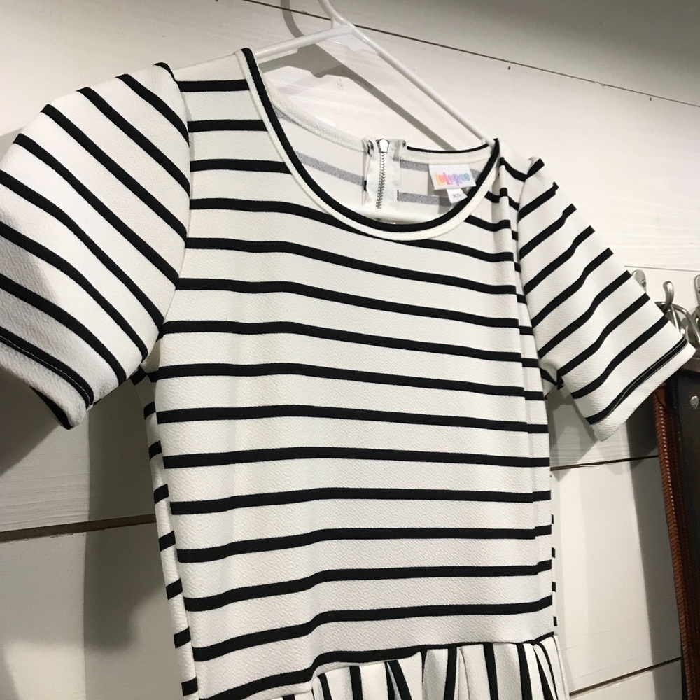 Trendy LulaRoe Dress with Classic Stripes